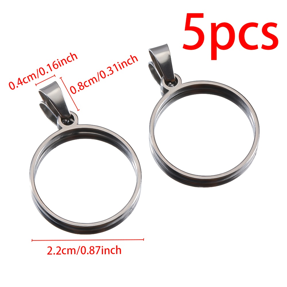 5pcs Hollow Pendant Set for DIY Necklace and Earring Making